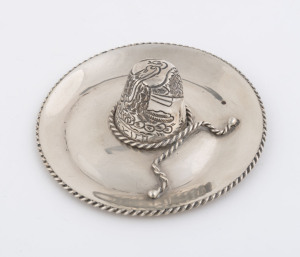 A Mexican silver sombrero, mid 20th century, 10cm diameter, 50 grams.