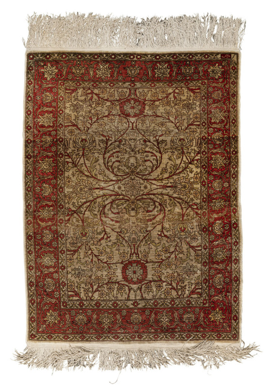 A fine Persian silk rug, 20th century, ​100 x 70cm