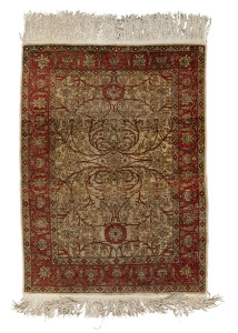 A fine Persian silk rug, 20th century, ​100 x 70cm