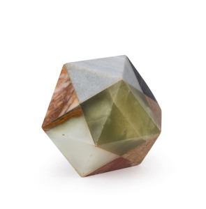 An Italian Grand Tour hardstone shaped paperweight, 19th century, 6cm high, 8cm wide