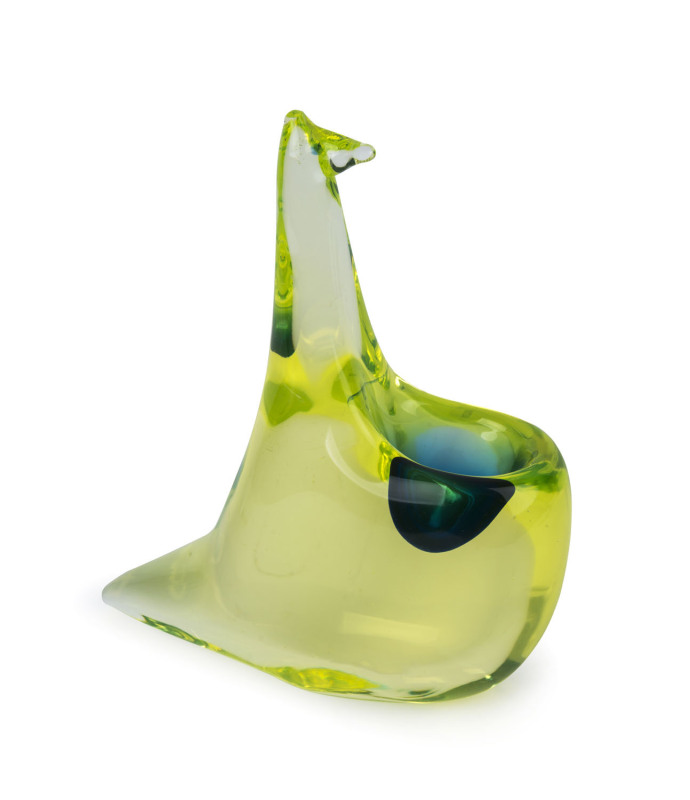 CENEDESE Murano glass Sommerso kangaroo figure, circa 1950s, 22cm high