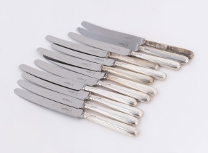 A set of twelve silver handled dinner knives by Cooper Brothers & Sons Ltd, 1975,