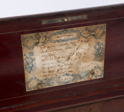 A 19th century Swiss music box made by L.F. Geneve, playing 8 aires with ratchet lever wind. Lever operation for start, stop, change and repeat aire. Original aire sheet to the inside lid, the pin cylinder movement housed in a rosewood veneered case with - 3