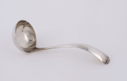 A Dutch silver ladle by J.R. KREUNER of Rotterdam, circa 1849, 2nd grade, 83.3% silver, stamped "J.K." 16.5cm long, 50 grams.