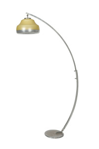 A vintage Arc lamp, chrome and perspex, circa 1965, ​205cm high