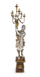 BLACKAMOOR Italian standard lamp, mid 20th century, 195cm high