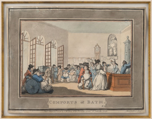 THOMAS ROWLANDSON (1756 - 1827), The Comforts of Bath: Twelve Characteristic Engravings, London, 1798, by S.W. Fores, No.50 Piccadilly, each image individually framed and glazed. The 12 pieces are all 42 x 46cm overall.