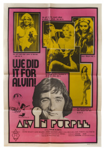 AUSTRALIAN CLASSICS OF THE 1970s: "Alvin Purple" 1973 one-sheet poster; "Petersen" 1974 daybill; "The Box" 1975 daybill. (3 items).