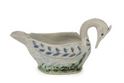 STAFFORDSHIRE pottery heron cream jug, circa 1790, 10cm high, 16cm wide