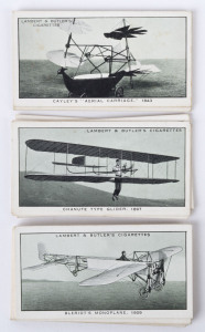 CIGARETTE CARDS: Lambert & Butler: 1932 "A History of Aviation (green images)" complete set (25); superb condition.