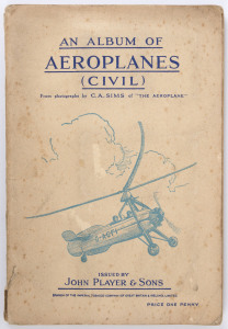 CIGARETTE CARDS: John Player & Sons 1935 "Aeroplanes (Civil)" complete set (50) in the special Players album.