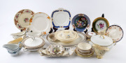 Assorted antique and vintage English porcelain table ware, tureens, platters and jugs, (17 items).