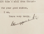 CHARLES KINGSFORD SMITH: 21 March 1934 letter from Christchurch addressed to a correspondent in Invercargill; typed, but signed by Kingsford Smith, in which he explains that he did not carry mail on his flight between those two cities. - 2