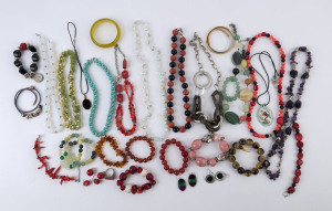 Costume jewellery necklaces, bangles earrings etc, (qty)