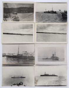 SHIPS & SHIPPING: Mostly WWI era ships with many real-photo types taken by crew members of HMAS Melbourne whilst deployed in the Caribbean, some annotated on reverse with location, description and date when image was taken, including 1915 (Feb.9) "French 