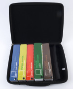 PANTONE COLOUR GUIDE: comprising five colour guide swatches (four are sealed, one swatch missing) and a carry case (width 35cm). Ideal for interior/graphic designers.