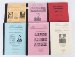 INSTITUTE OF DOCUMENTATION FOR THE INVESTIGATION OF NAZI WAR CRIMES: six volumes of documents, published between 1991 and 1996, compiled by the Institute's director Tuviah Freedman. (6)