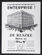 PRINTER'S PROOFS of proposed magazine advertising pages for Godfrey Phillips (Australia) 'De Reszke' brand cigarettes, each proof featuring an image of crowds of people converging on the Godfrey Phillips factory, each proof measuring 31.5x23cm, also three - 2