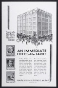 PRINTER'S PROOFS of proposed magazine advertising pages for Godfrey Phillips (Australia) 'De Reszke' brand cigarettes, each proof featuring an image of crowds of people converging on the Godfrey Phillips factory, each proof measuring 31.5x23cm, also three - 3