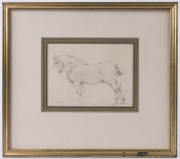 PENCIL DRAWINGS: A group of framed original pencil drawings, all dated and titled: "Last Horse Show, Feb.25th 1886"; "June 8th 1919, Kantara"; "Mya, Nice 1932", various sizes. (3 items). - 4