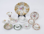 Porcelain tea ware, MEISSEN vase, dish and bowl, etc, 20th century, (17 items), the bowl 25cm diameter