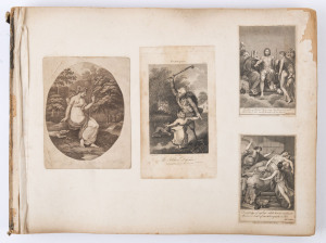 A range of etchings and engravings affixed to the pages of a dilapidated album, or loosely inserted; various sizes and subjects (approx. 220 items). ​Includes some Australasian subjects. Mixed condition.