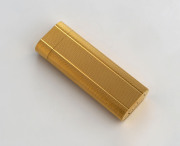 CARTIER vintage cigarette lighter, gold finish in original box, 7cm high