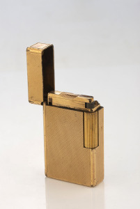 DUPONT vintage cigarette lighter with gold finish, ​6cm high