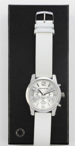 MONT BLANC gent's chronograph wristwatch in stainless steel case, with box.