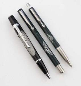 Three assorted "BENTLEY" branded pens in cases