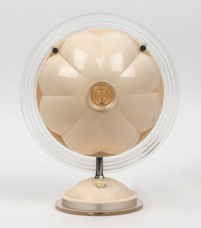 An Art Deco pink plastic table lamp, mid 20th century, ​34cm high