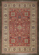 A hand-knotted rug with floral motif on pink and cream ground, made in Pakistan, 20th century, ​300 x 210cm