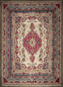 A large Persian hand-knotted rug, 20th century, ​(very worn) 400 x 300cm