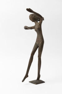 "The Ballerina" cast bronze sculpture, mid 20th century, ​42cm high
