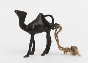 A vintage cast bronze padlock in the form of a camel. ​9.5cm high