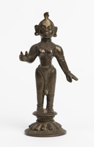 An antique Indian bronze Hindu statue, 18th century, 16.5cm high