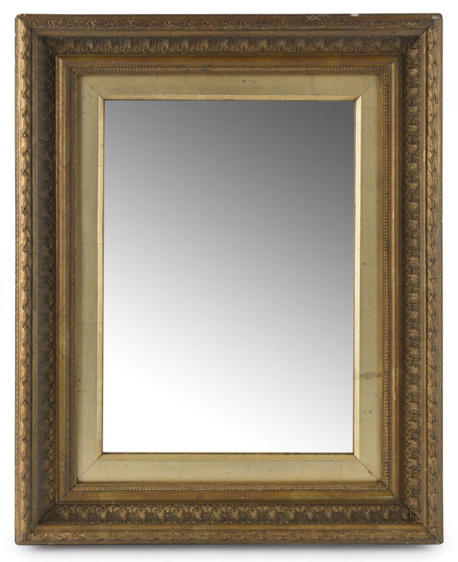 An antique English gilt framed mirror, circa 1880, ​49 x 62cm (internal 29 x 42cm).