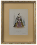 A set of four antique fashion prints in gilt frames, 19th century, 40 x 33cm overall