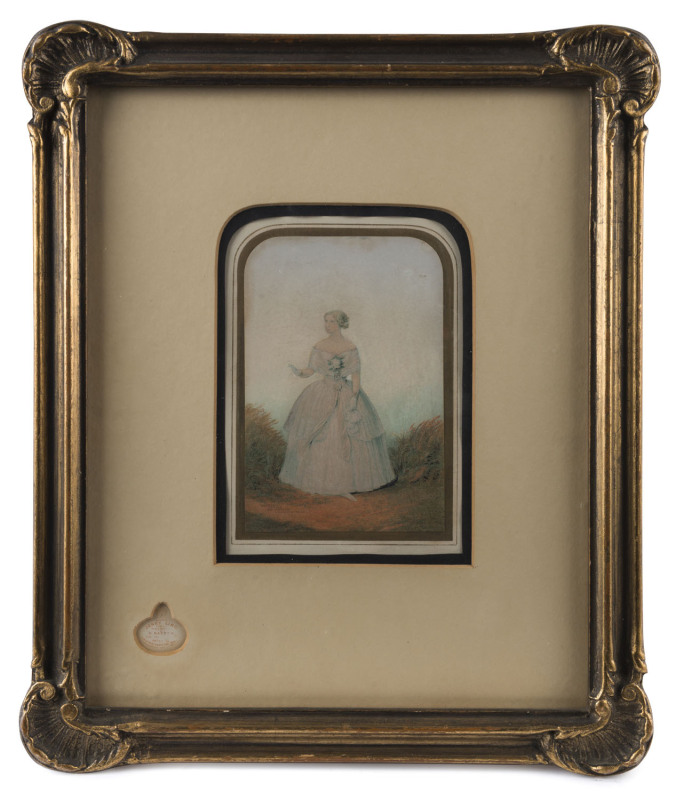 GEORGE BAXTER portrait print of Madame Jenny Lind, 19th century, 17 x 12cm,