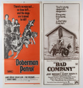 MORE GUNS: 1960s-80s daybill posters, all Australian printers/publishers: "WESTWORLD", "Yul Brynner", "RAGE", "BORN LOSERS", "PLAY DIRTY", "Michael Caine", "THE BLACK WINDMILL", "Michael Caine", "BAD COMPANY", "DOBERMAN PATROL", (7 items). - 3
