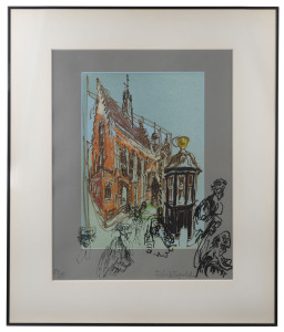 FELIKS TOPOLSKI (Poland, England,1907-89), Gray's Inn, colour lithograph, signed and numbered "88/275" at base,