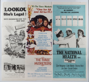 AMERICAN & ENGLISH COMEDIES: 1960s-70s daybill posters, all Australian printers/publishers: "Blazing Saddles", "Kill Charley Varrick", "The Hospital", "Carry On Round the Bend" and 5 others. (9 items).