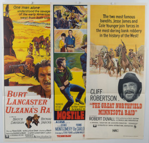 WESTERNS: 1960s-70s daybill posters, all Australian printers/publishers: "Ulzana's Raid", "Valdez Horses", "The Great Northfield Minnesota Raid", "The Trial Of Billy Jack", "Man Of The East", and "Hostile Guns", (6 items).