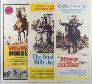 WESTERNS: 1960s-70s daybill posters, all Australian printers/publishers: "Ulzana's Raid", "Valdez Horses", "The Great Northfield Minnesota Raid", "The Trial Of Billy Jack", "Man Of The East", and "Hostile Guns", (6 items). - 2
