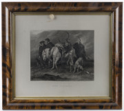 I.) EDWIN LANSEER R.A. (1802-1873), Deer Stalker, 19th century engraving, II.) SIR DAVID WILKIE R.A. (1785-1841), Death Of The Red Deer, 19th century engraving, both framed as a pair in period framing, 53 x 59cm each overall - 2