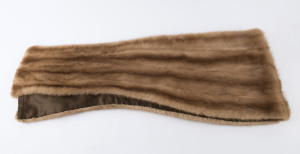 A light brown mink stole by "A. Neumann, Expert Furrier, Cape Town"; silk lined; circa 1960s, superb condition.