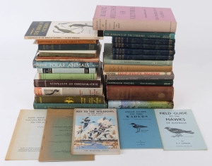 BIRDS & BIRDWATCHING: small library of titles incl. "Birds of Western Australia" by Serventy & Whittell, "The Mallee-Fowl; The Bird that Builds an Incubator" by Frith, "The Romance of the Lyrebird" by Chisholm and "Australia Finches" by Immelmann; oversea