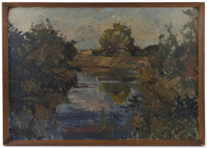 RUSSIAN SCHOOL, landscape, circa 1930s, oil on canvas board, 49 x 69cm.