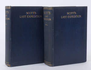 SCOTT, Captain Robert. Scott's Last Expedition. Being the journals . . . arranged by Leonard Huxley. [London, Smith, Elder & Co.,1913] Two volumes, original blue cloth. First edition.