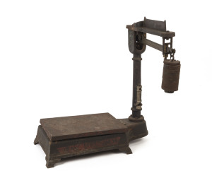 Antique cast iron platform scales, 19th century, 65cm high